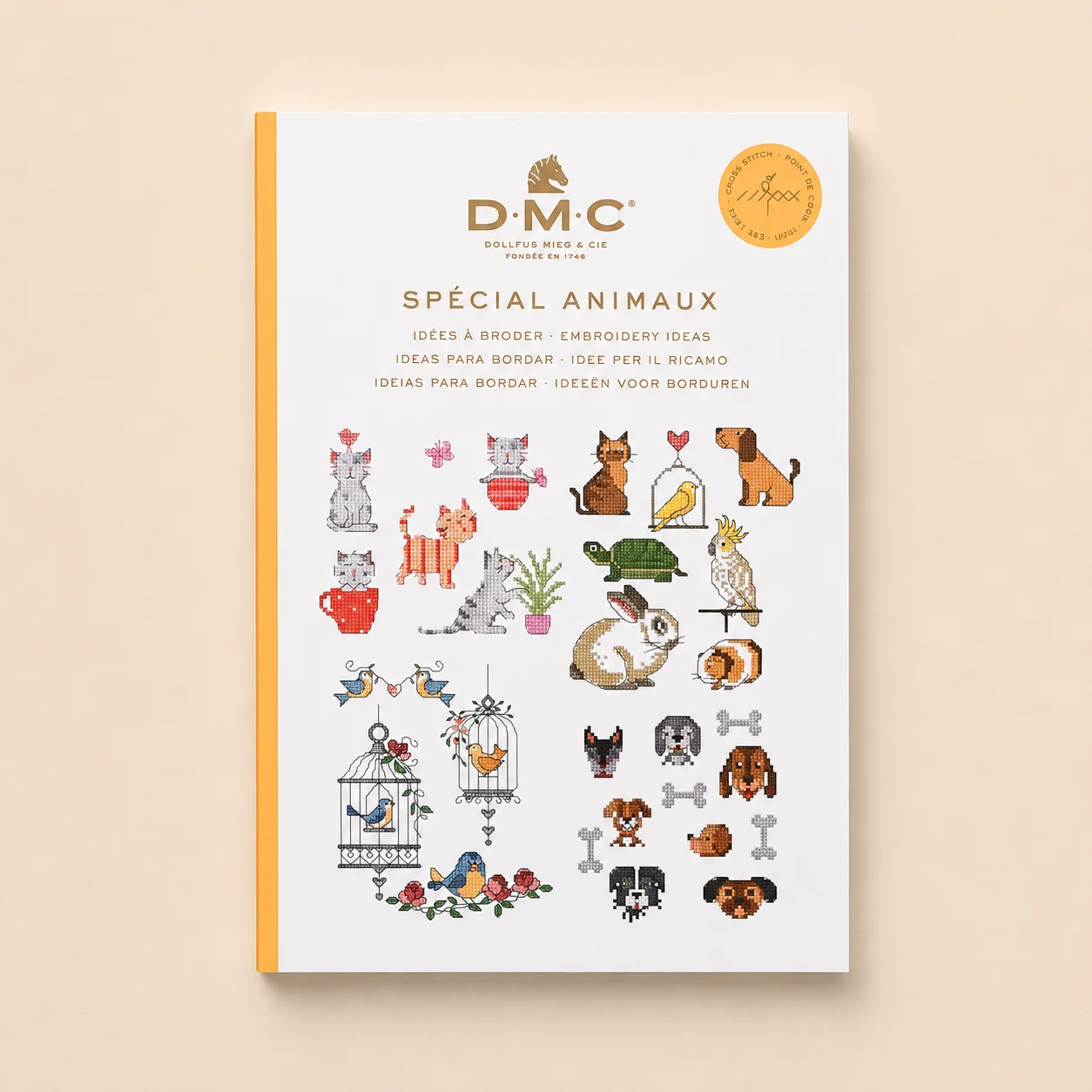 Mini Livro Ponto Cruz DMC "Animais"